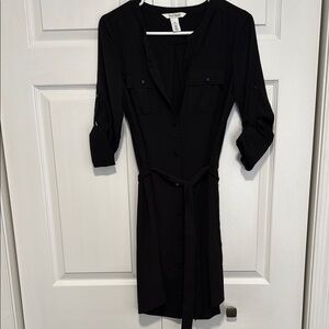 00 White House Black Market Black Shirt Dress